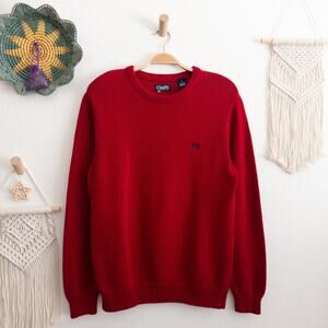 Chaps Red Pullover Nautical Seaside Coastal Sweater Size Medium